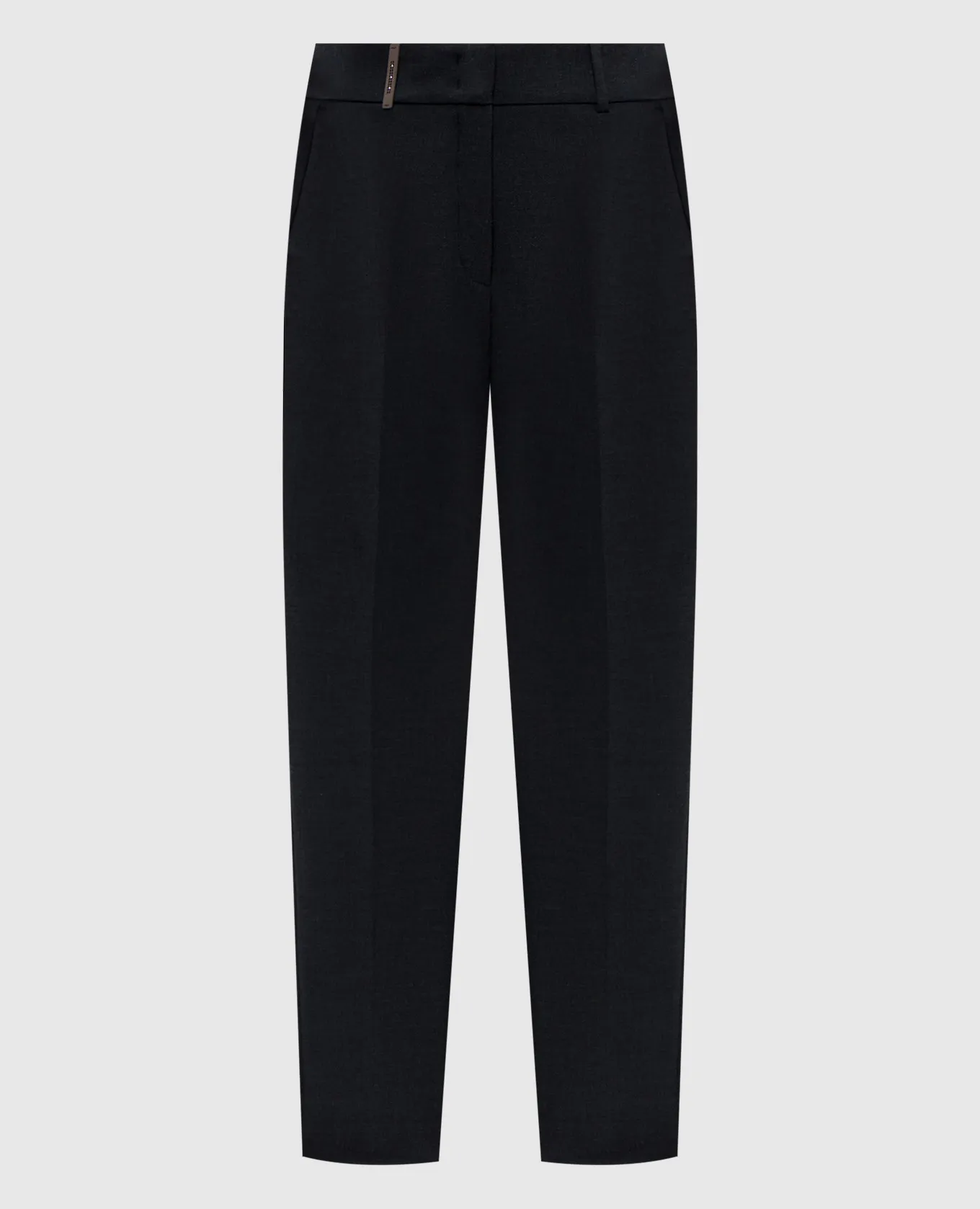 Peserico Black pants with a brand patch
