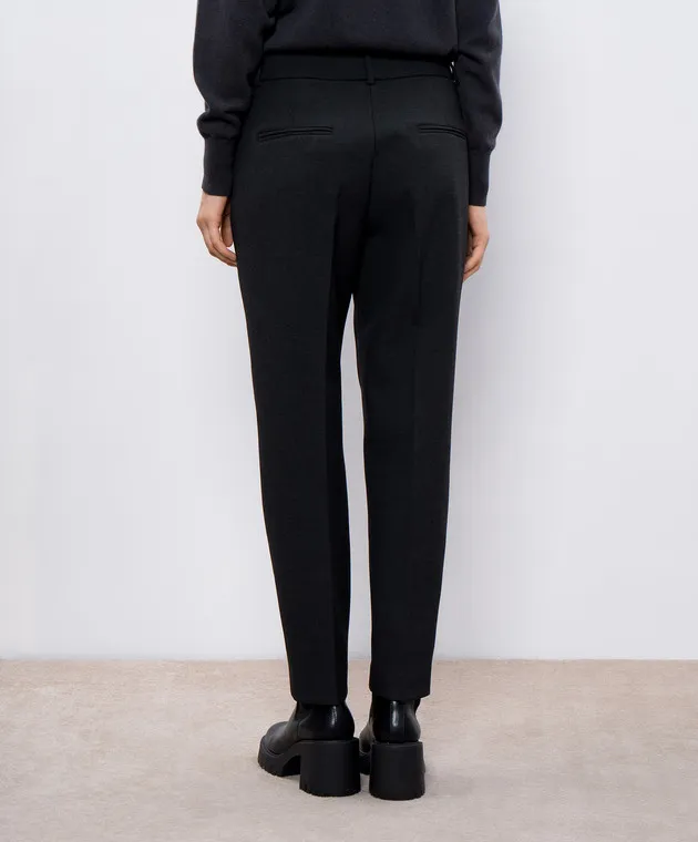 Peserico Black pants with a brand patch