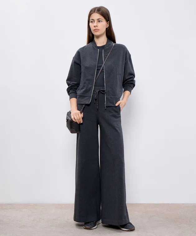 Peserico Gray melange pants