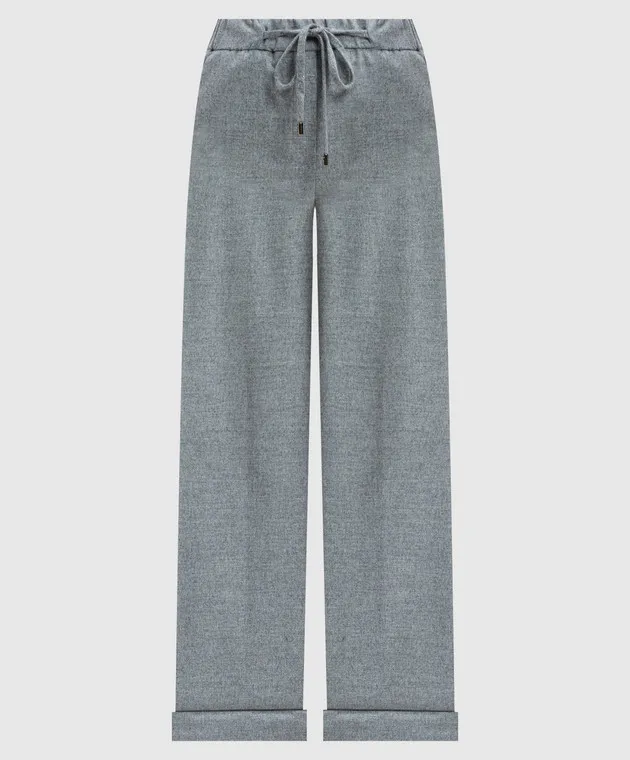 Peserico Gray pants with wool