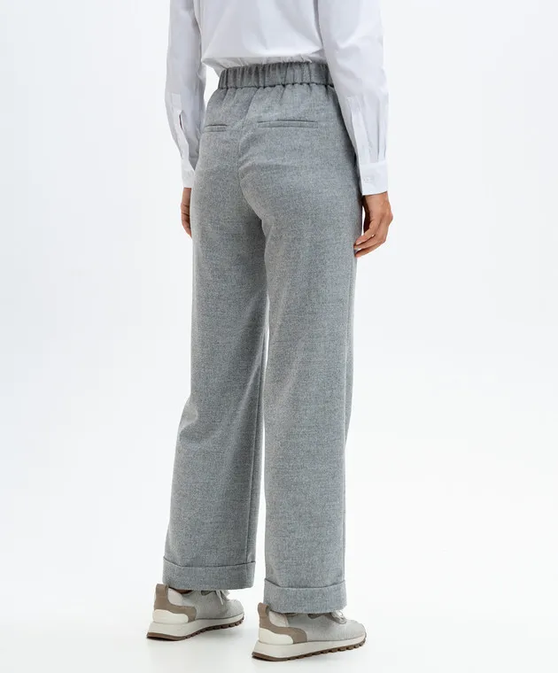 Peserico Gray pants with wool