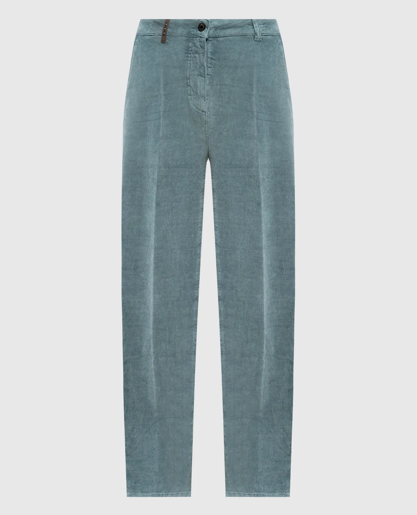 Peserico Green corduroy pants with logo