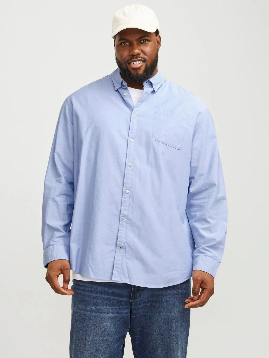 Plus Camisa informal Corte slim | Azul intermedio | Jack & Jones®