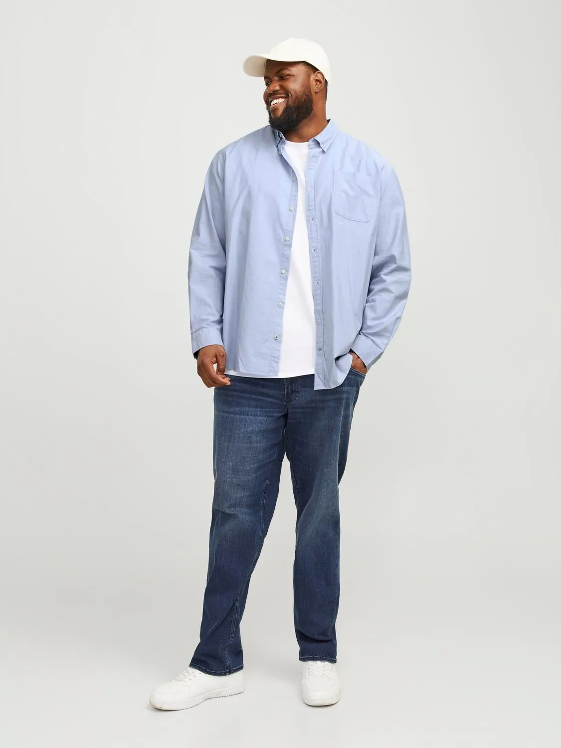 Plus Camisa informal Corte slim | Azul intermedio | Jack & Jones®