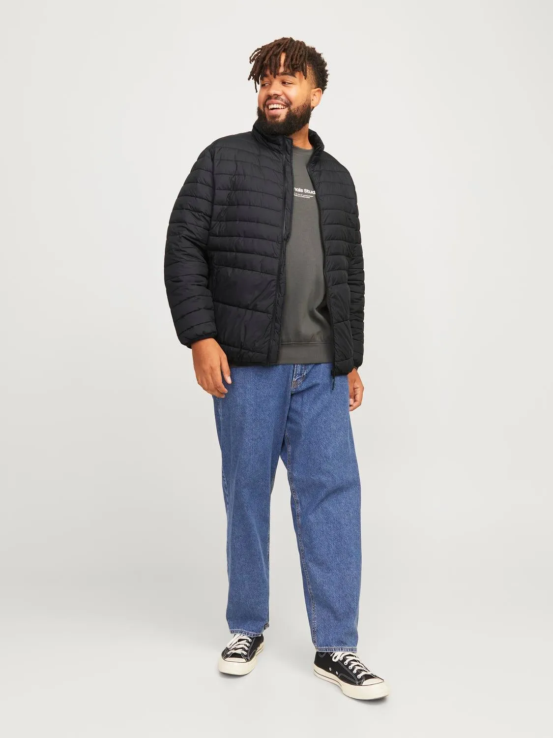 Plus Size Chaqueta corta acolchada | Negro | Jack & Jones®