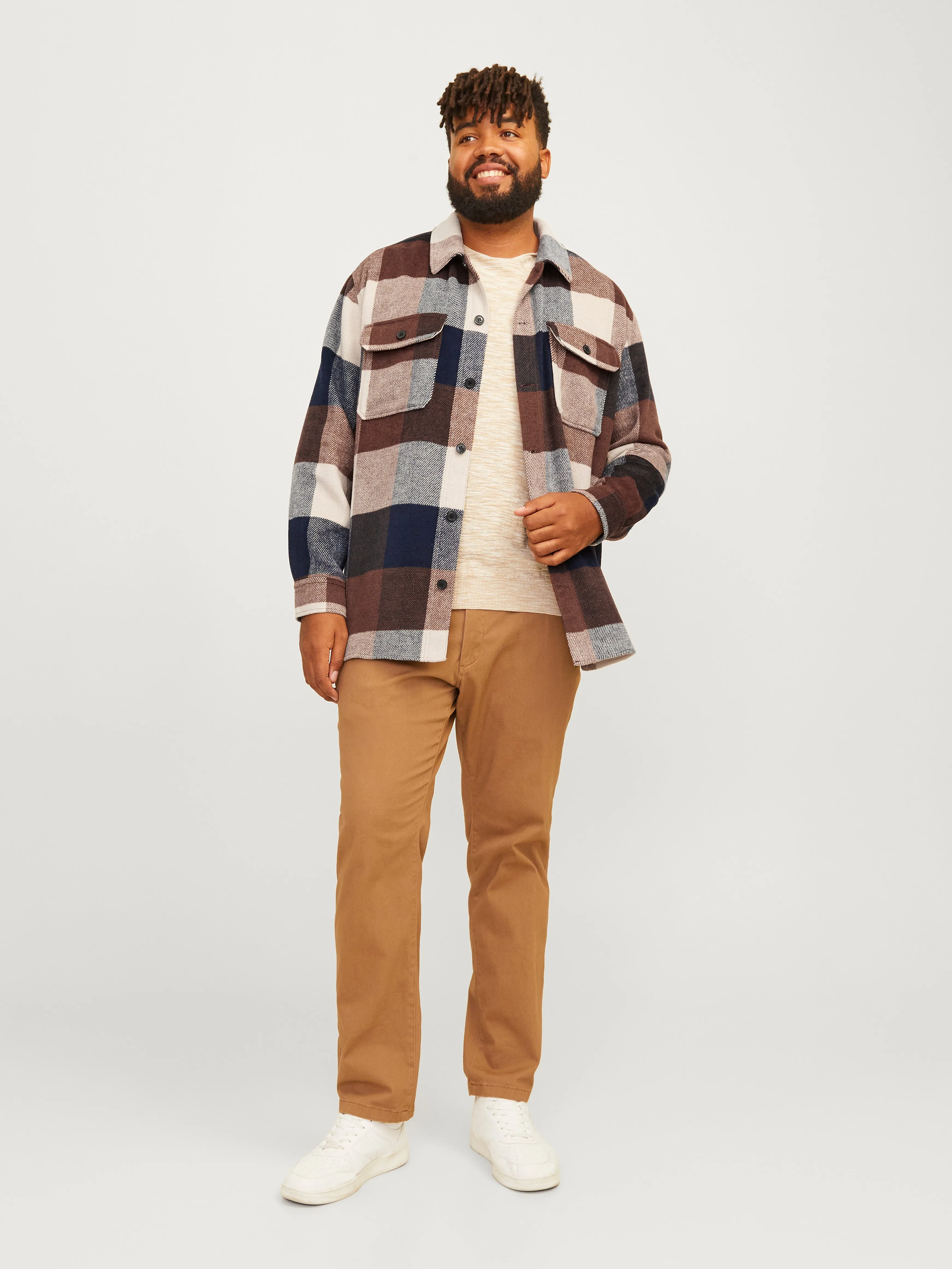 Plus Sobrecamisa Corte relaxed | Marrón intermedio | Jack & Jones®