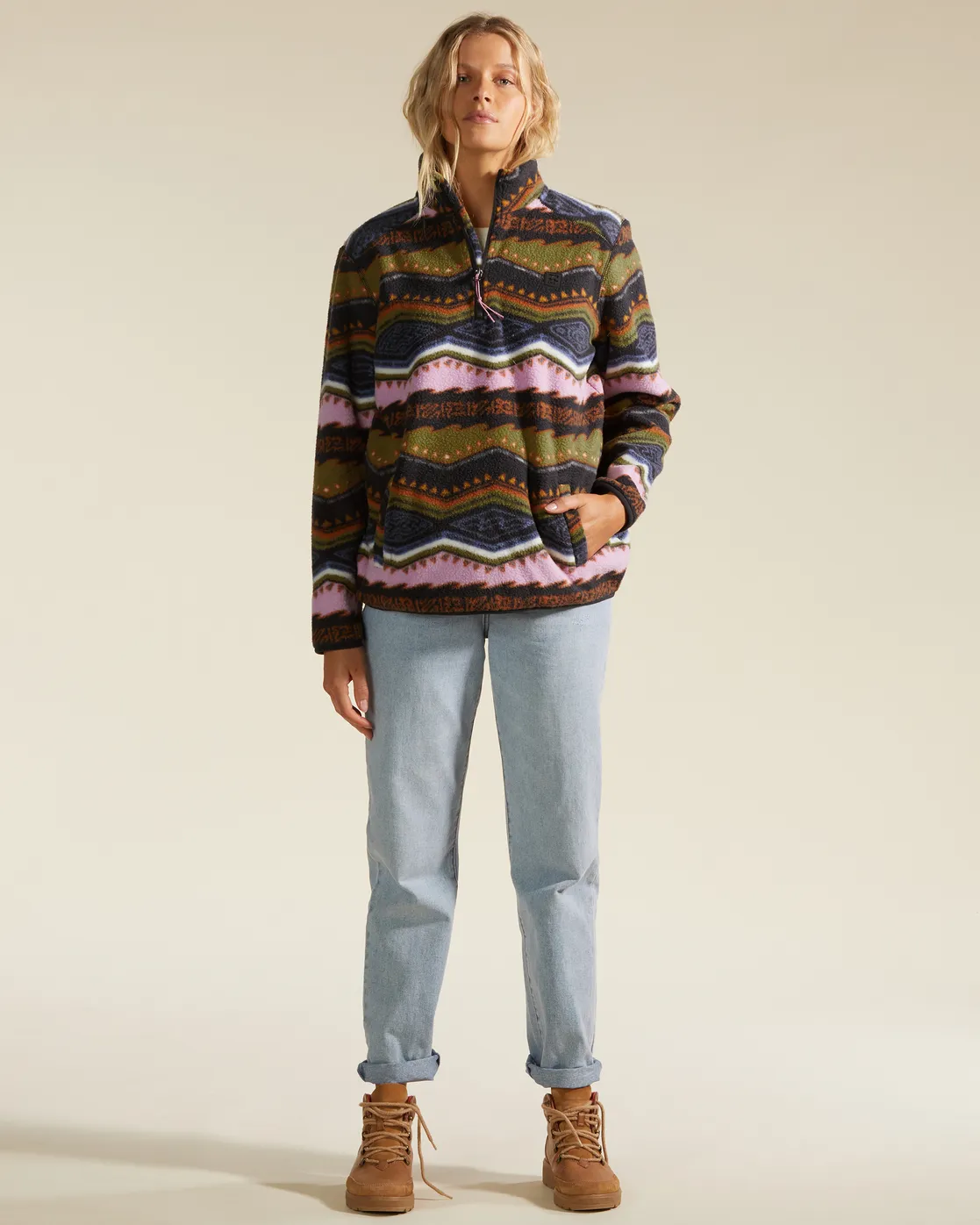 Polar BILLABONG suave medio cuello para Mujer Boundary BLACK MULTI (6651) Ref.  F3WA11BIF2 multicolor