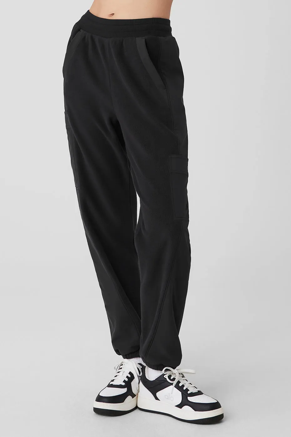 POLAR FLEECE WINTRY MIX PANT  BLACK