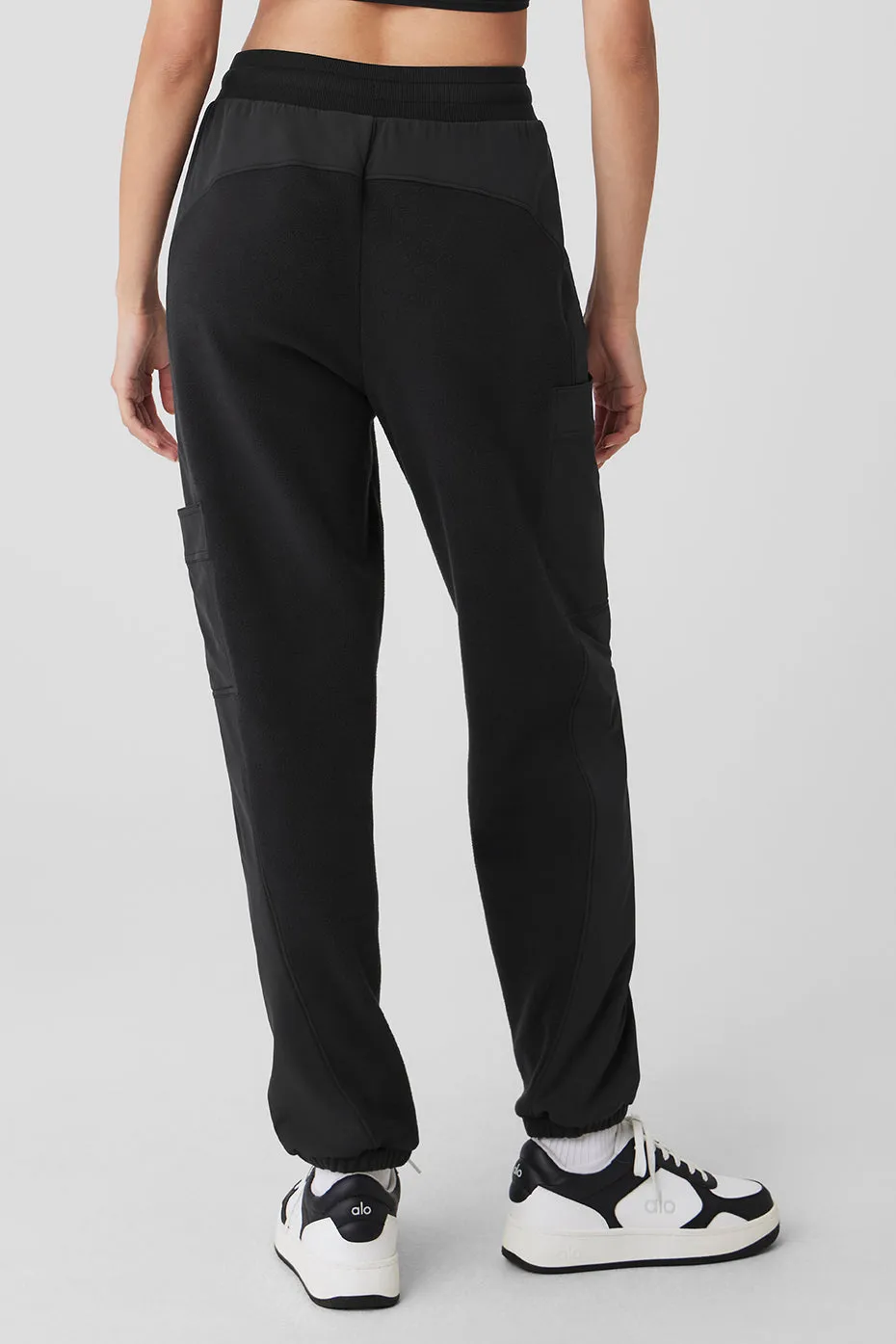POLAR FLEECE WINTRY MIX PANT  BLACK