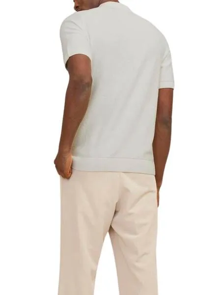 Polo Jack and Jones Blusandri punto beige para hombre