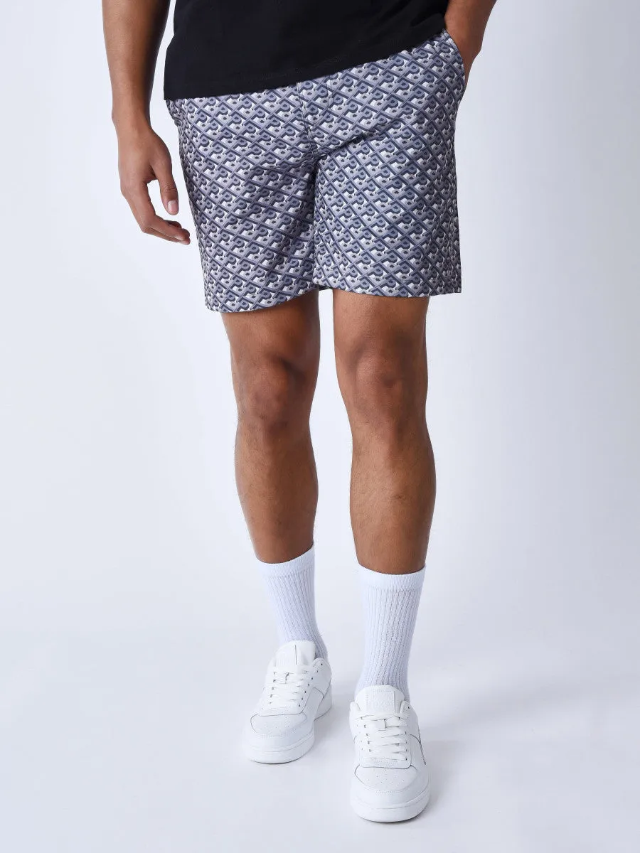 PROJECT X PARIS BERMUDA BAñADOR CORTO ESTAMPADO GRAPHIC GAZE  GRIS