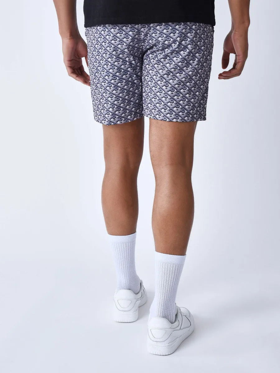 PROJECT X PARIS BERMUDA BAñADOR CORTO ESTAMPADO GRAPHIC GAZE  GRIS