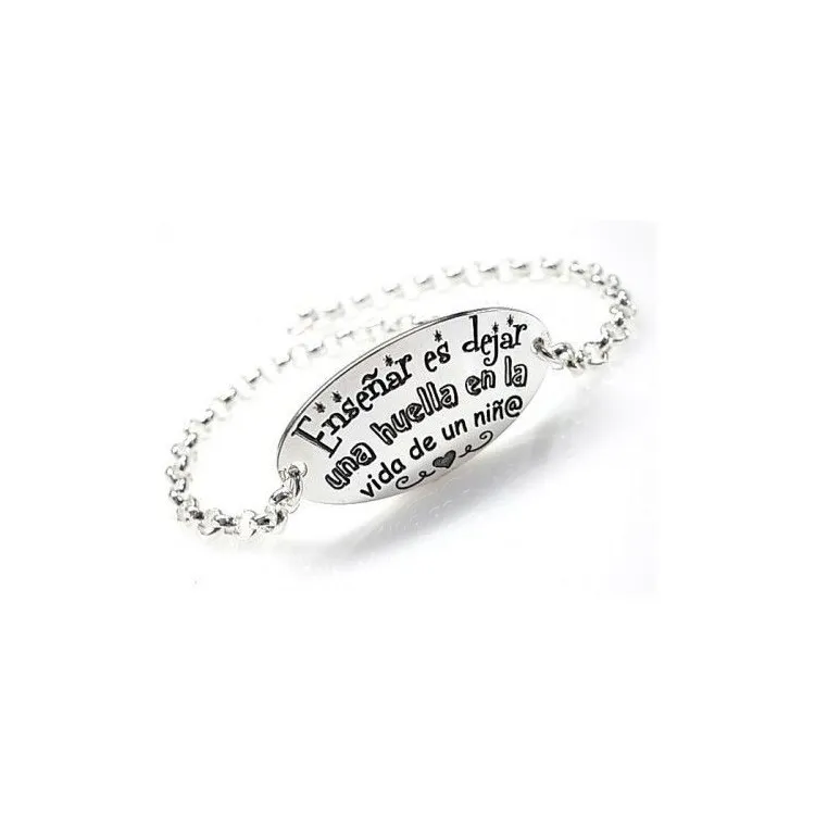 Pulseras Profesores POR ENCARGO con su diseño en plata de ley
