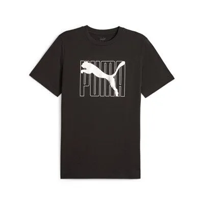 Puma Camiseta hombre PUMA logo plateado 675922 negro