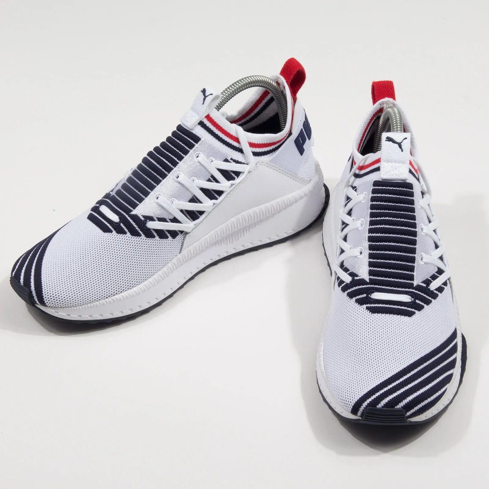 PUMA TSUGI JUN SPORT STRIPES WHITE  PEACOAT  RED