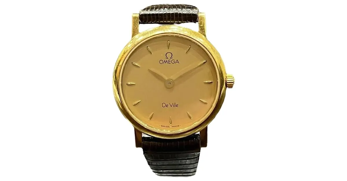 Reloj Omega De Ville Quartz K18YG para mujeres 