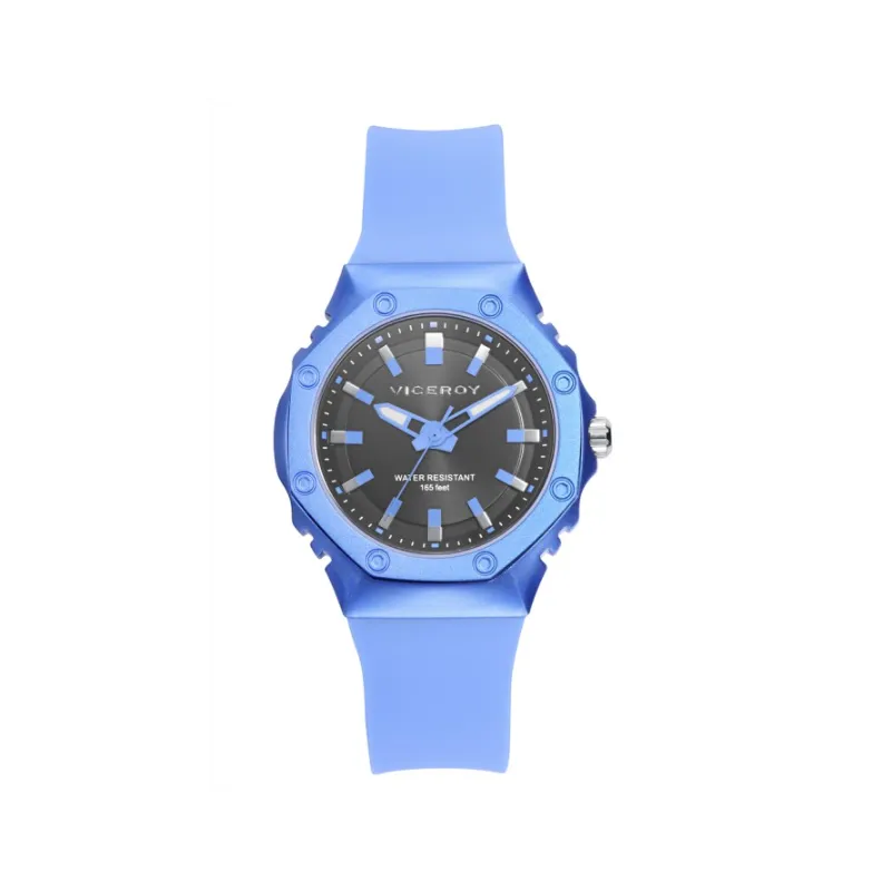 RELOJ VICEROY MUJER CAJA ALUMINIO CORREA SILICONA AZUL 4111237