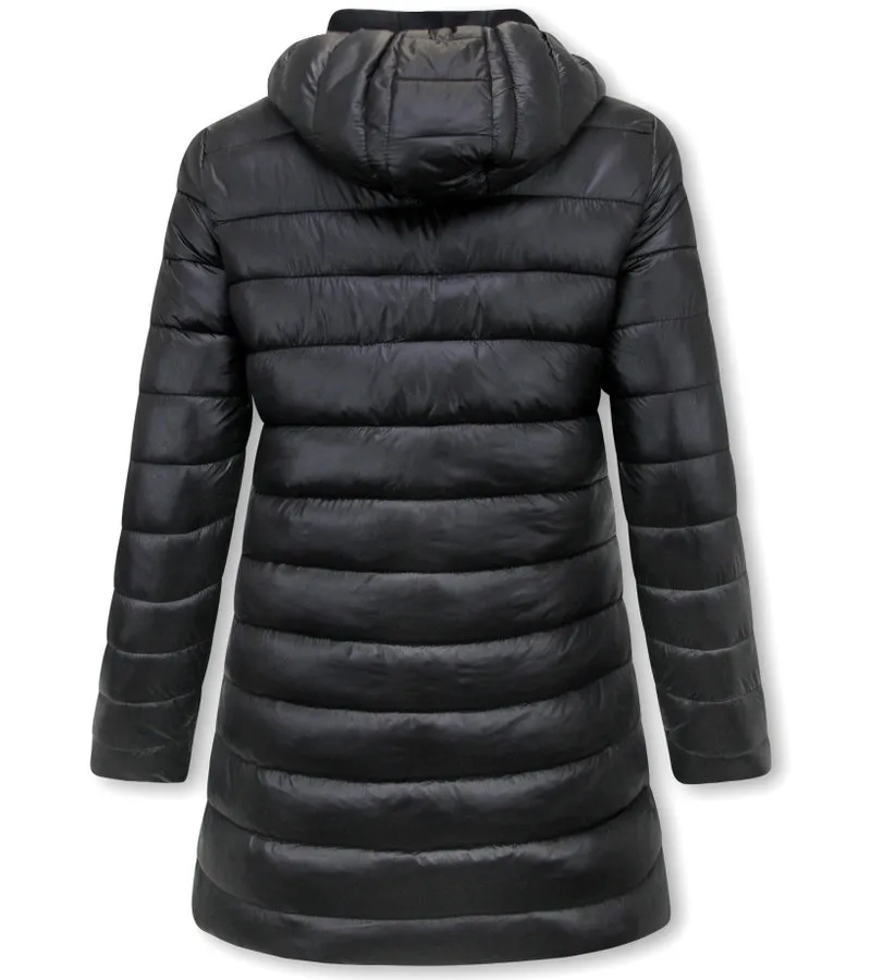 REVERSIBLES PARKAS MUJER CON CAPUCHA  21612162  NEGRO