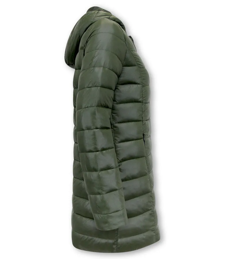 REVERSIBLES PARKAS MUJER CON CAPUCHA  2161G  VERDE