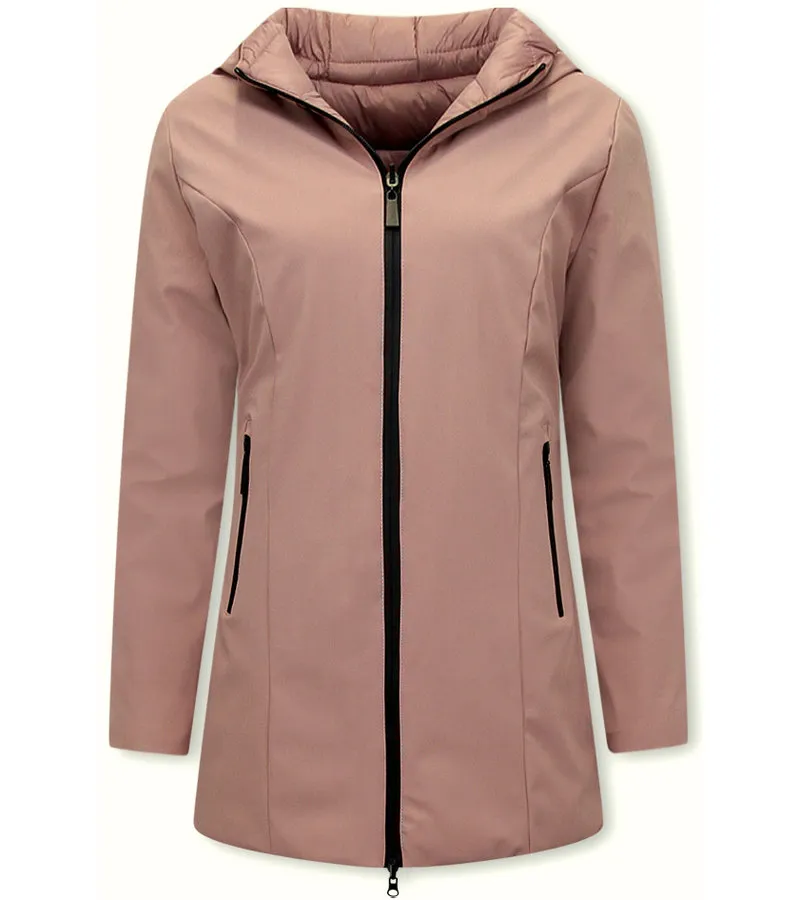 REVERSIBLES PARKAS MUJER CON CAPUCHA  2161P  ROSA