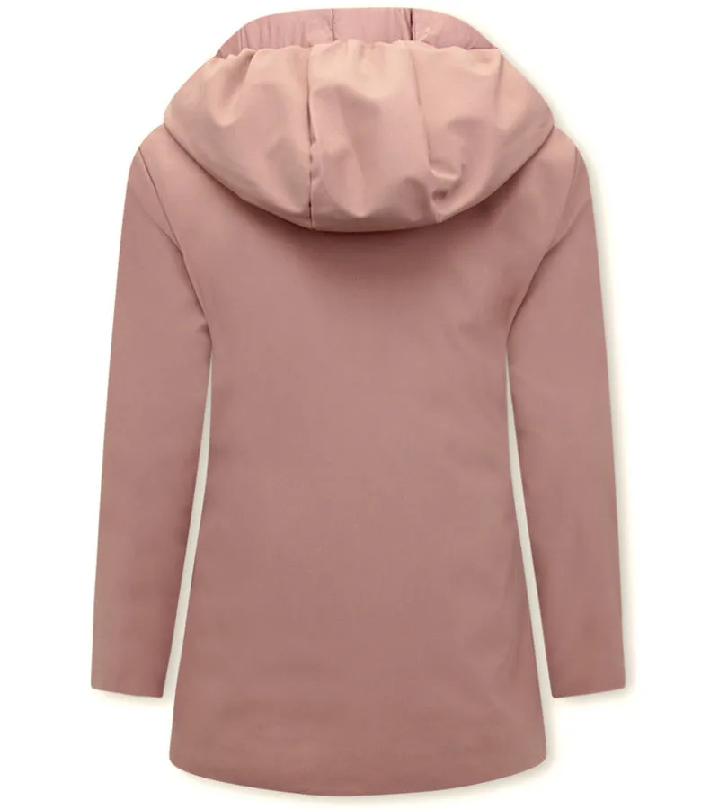 REVERSIBLES PARKAS MUJER CON CAPUCHA  2161P  ROSA