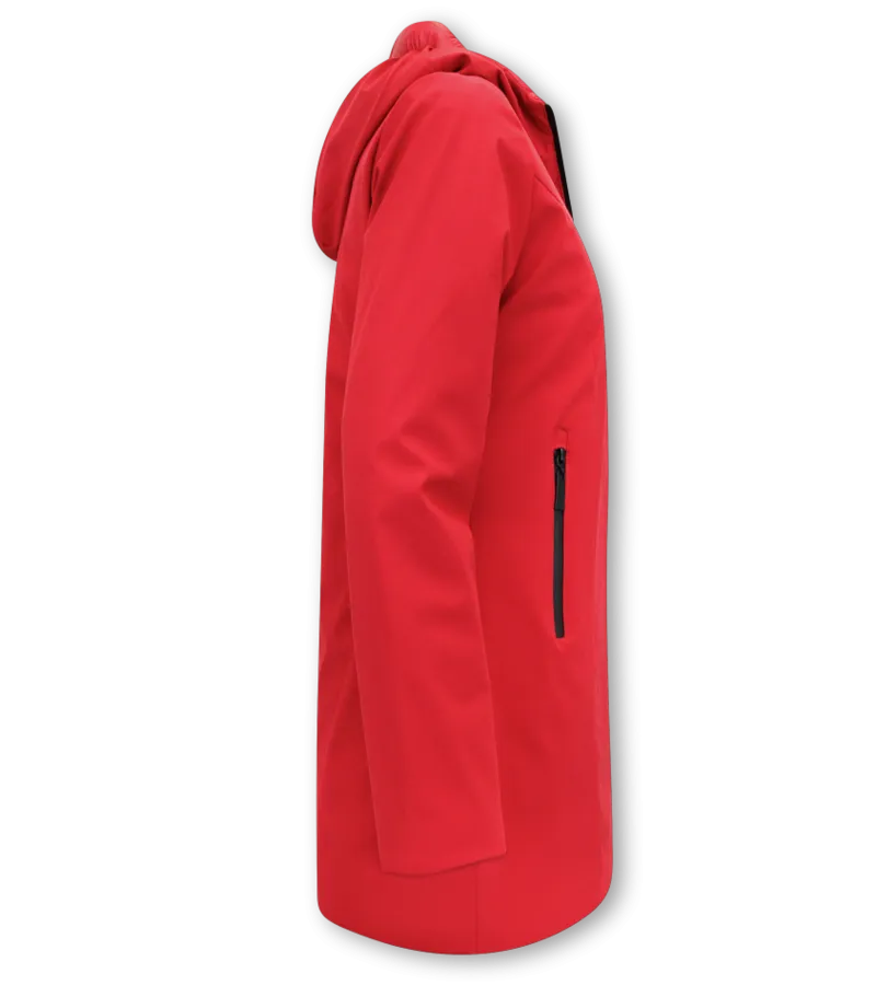 REVERSIBLES PARKAS MUJER CON CAPUCHA  2161R  ROJO