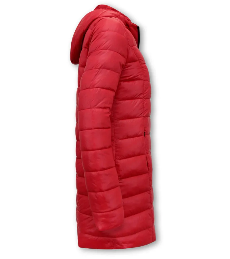 REVERSIBLES PARKAS MUJER CON CAPUCHA  2161R  ROJO