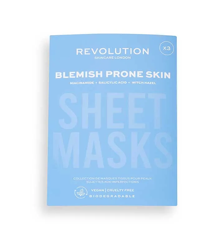 REVOLUTION SKINCARE  PACK DE 3 MASCARILLAS PARA PIELES CON IMPERFECCIONES