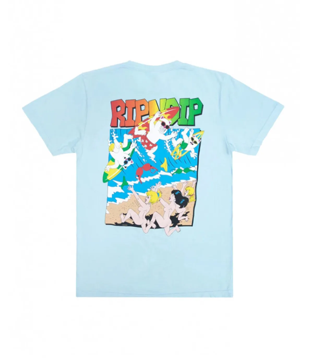 RIPNDIP  CAMISETA PARA HOMBRE CELESTE  SUMMER BREAK TEE