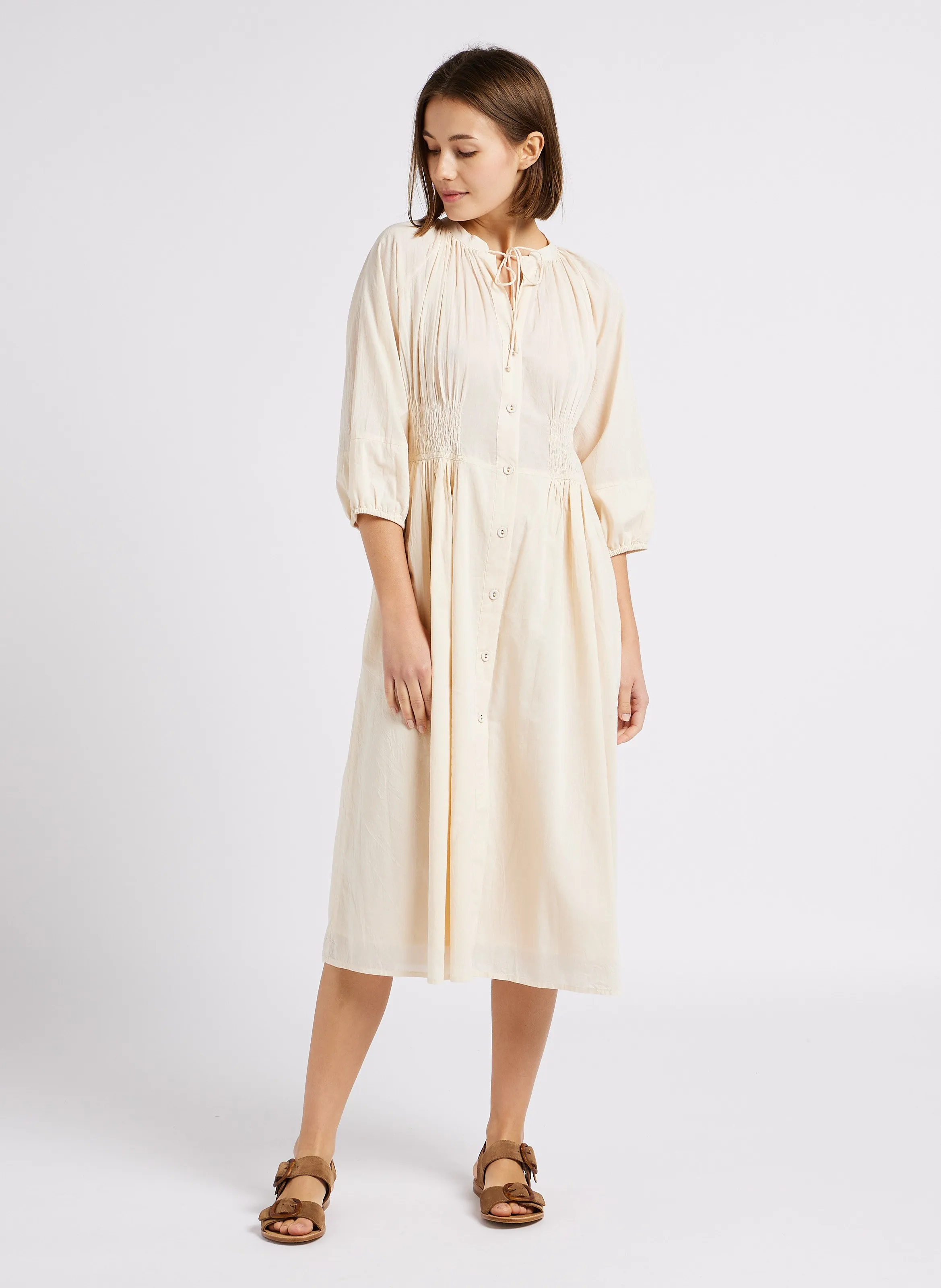 ROUDY  VESTIDO LARGO EN BEIGE