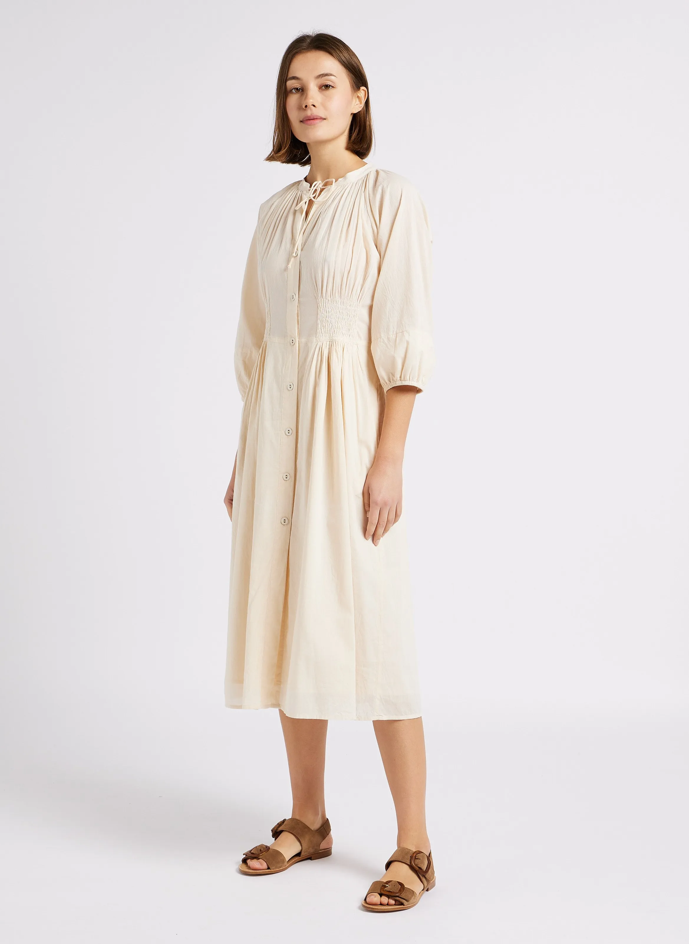 ROUDY  VESTIDO LARGO EN BEIGE