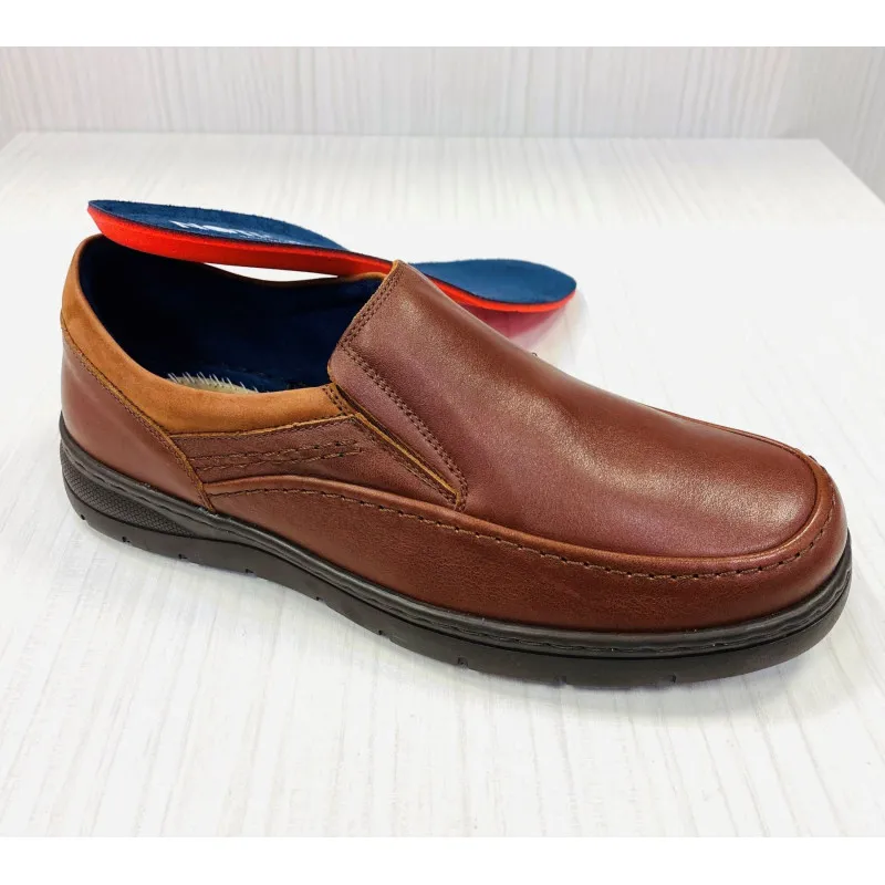 Sandalia para hombre Fluchos Keops en piel engrasada marrón F1754
