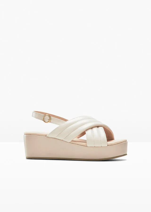 Sandalias de plataforma Beige