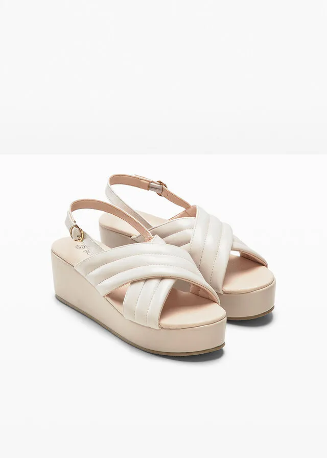 Sandalias de plataforma Beige