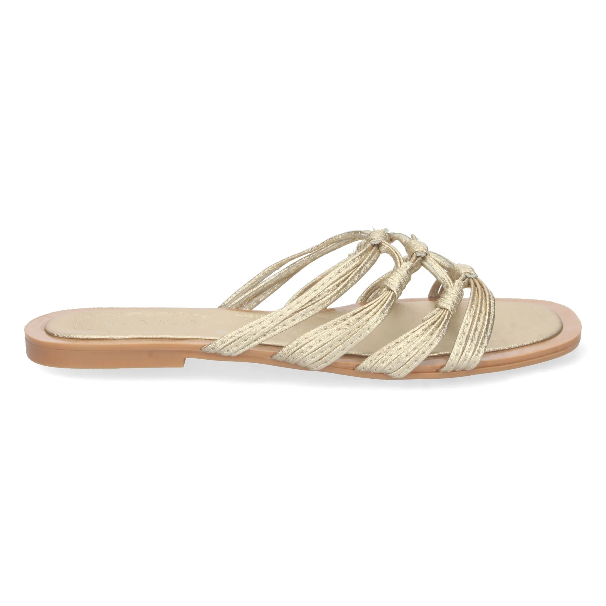 SANDALIAS DORADAS PLANAS CóMODAS CRUZADA MUJER BP2317