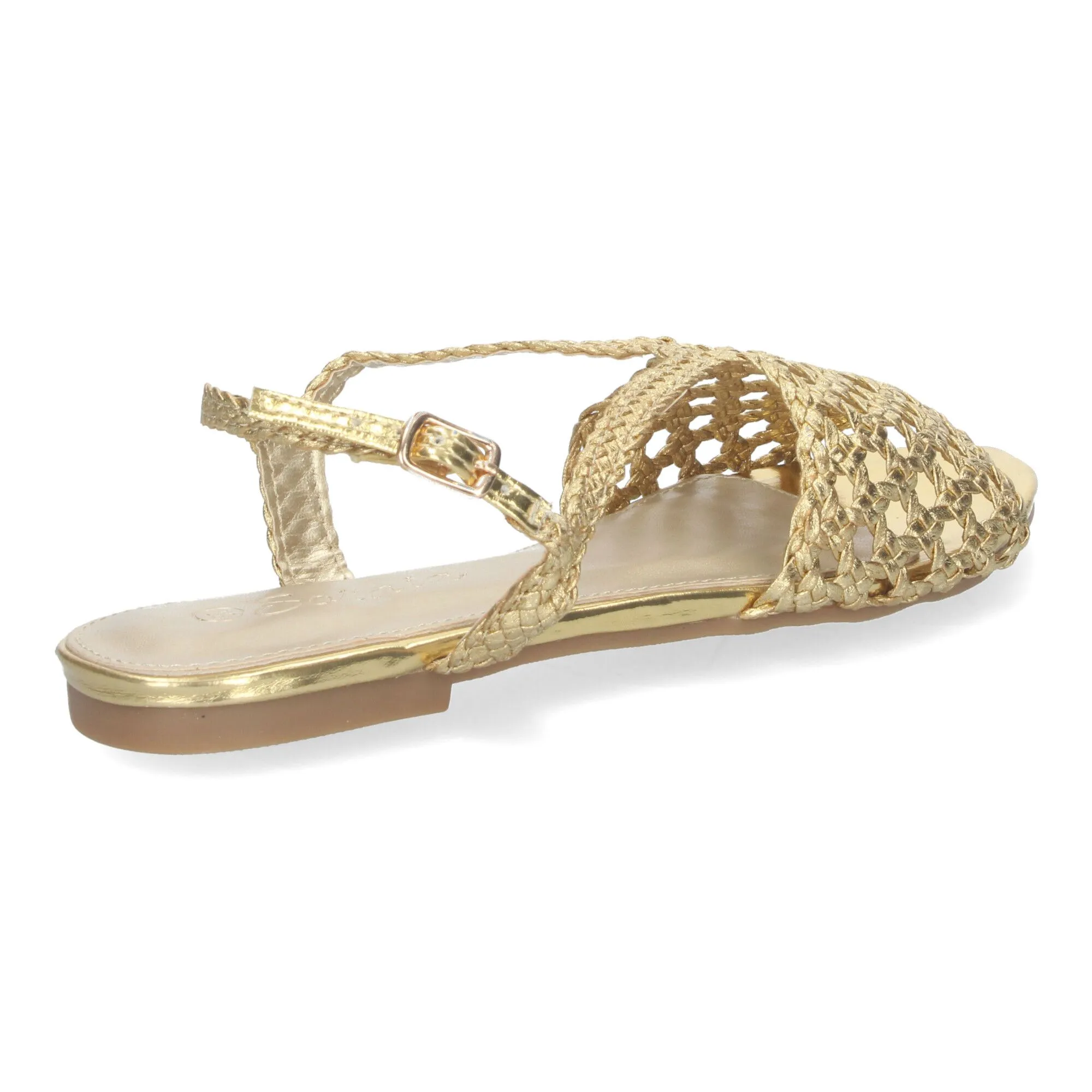 SANDALIAS DORADAS PLANAS CóMODAS PARA MUJER GZ2Q4
