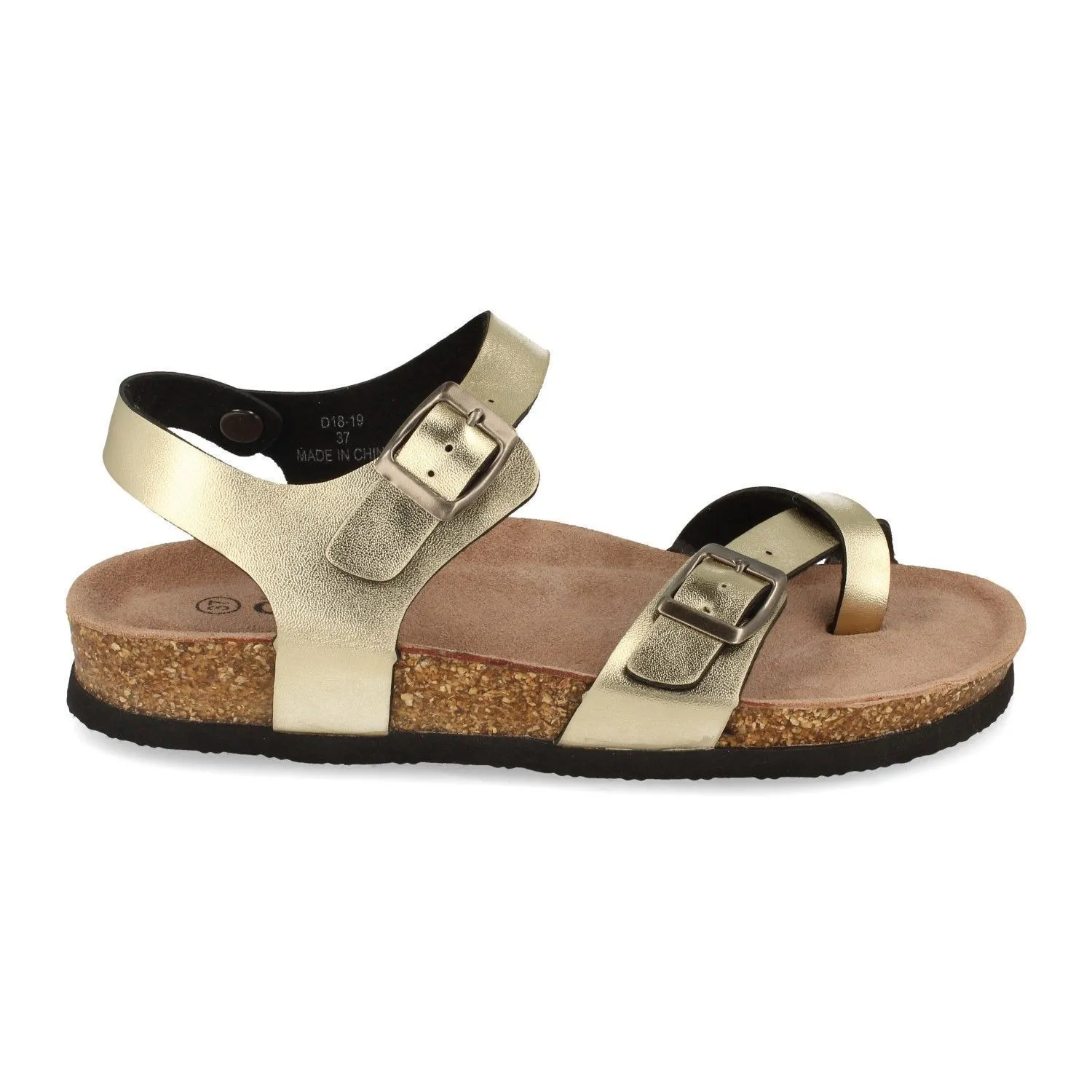 Sandalias esclavas planta anatómica mujer color oro