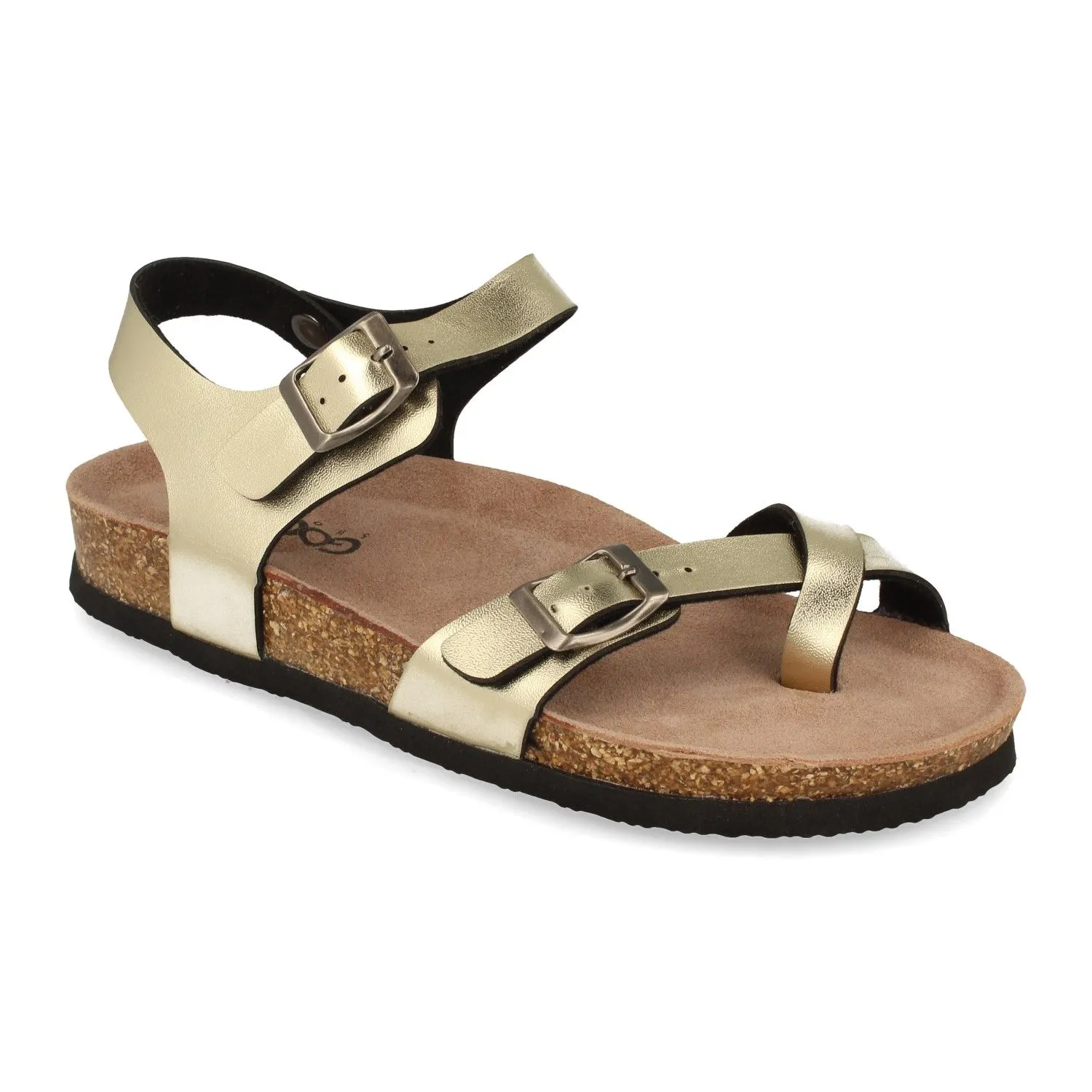 Sandalias esclavas planta anatómica mujer color oro