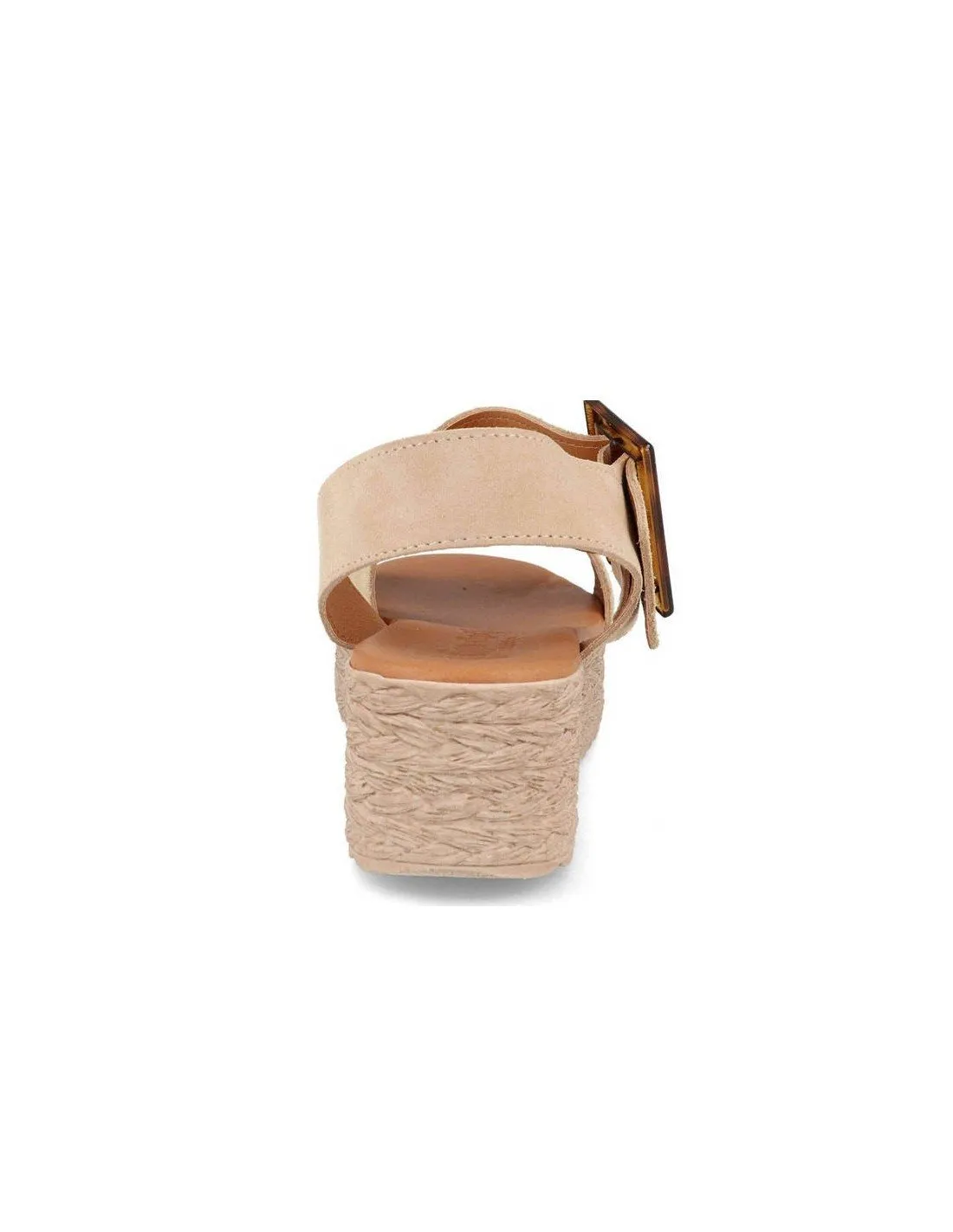 Sandalias plataforma piel serraje