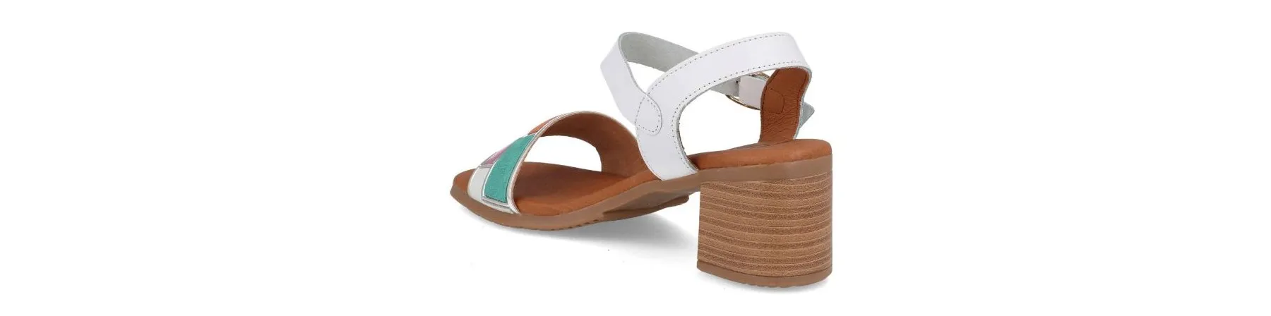 SANDALIAS TACON ANCHO COMODOS PIEL MOD. MAIRA