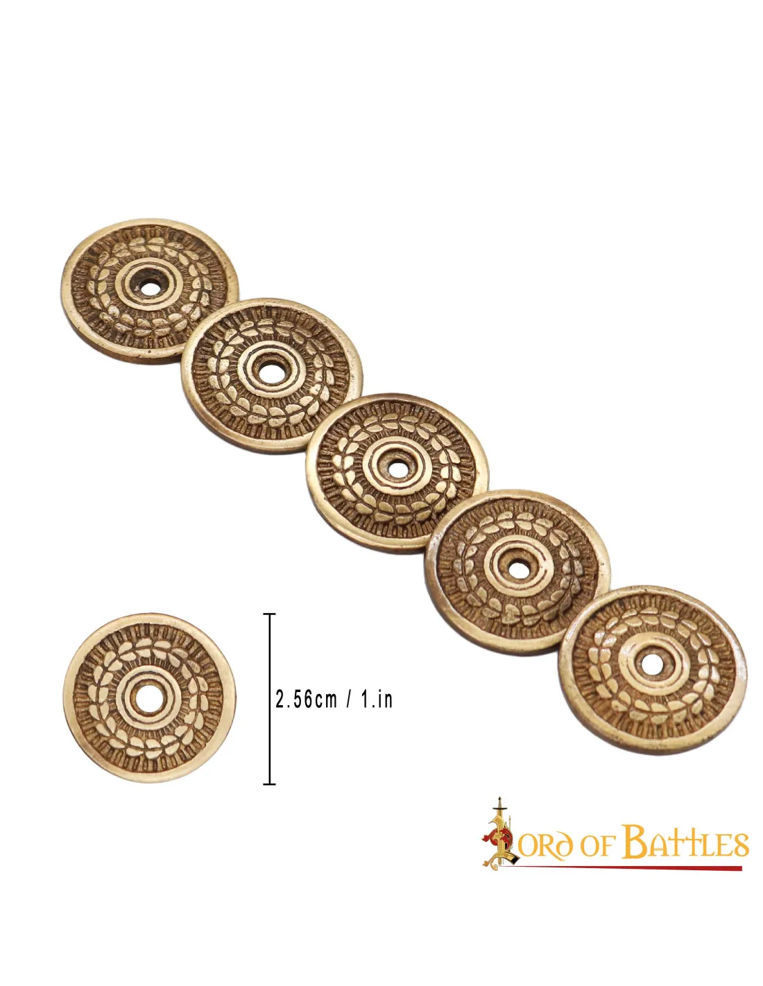 Set 5 adornos corona de laurel para ropa, cuero o bolsos