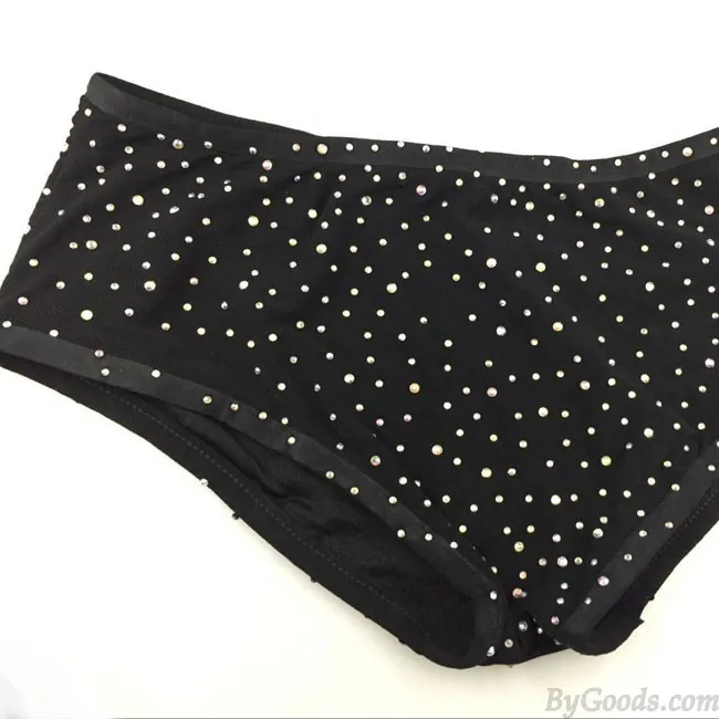 Sexy Lace Sequin Mesh Stitching Flash Drilling Women Lingerie