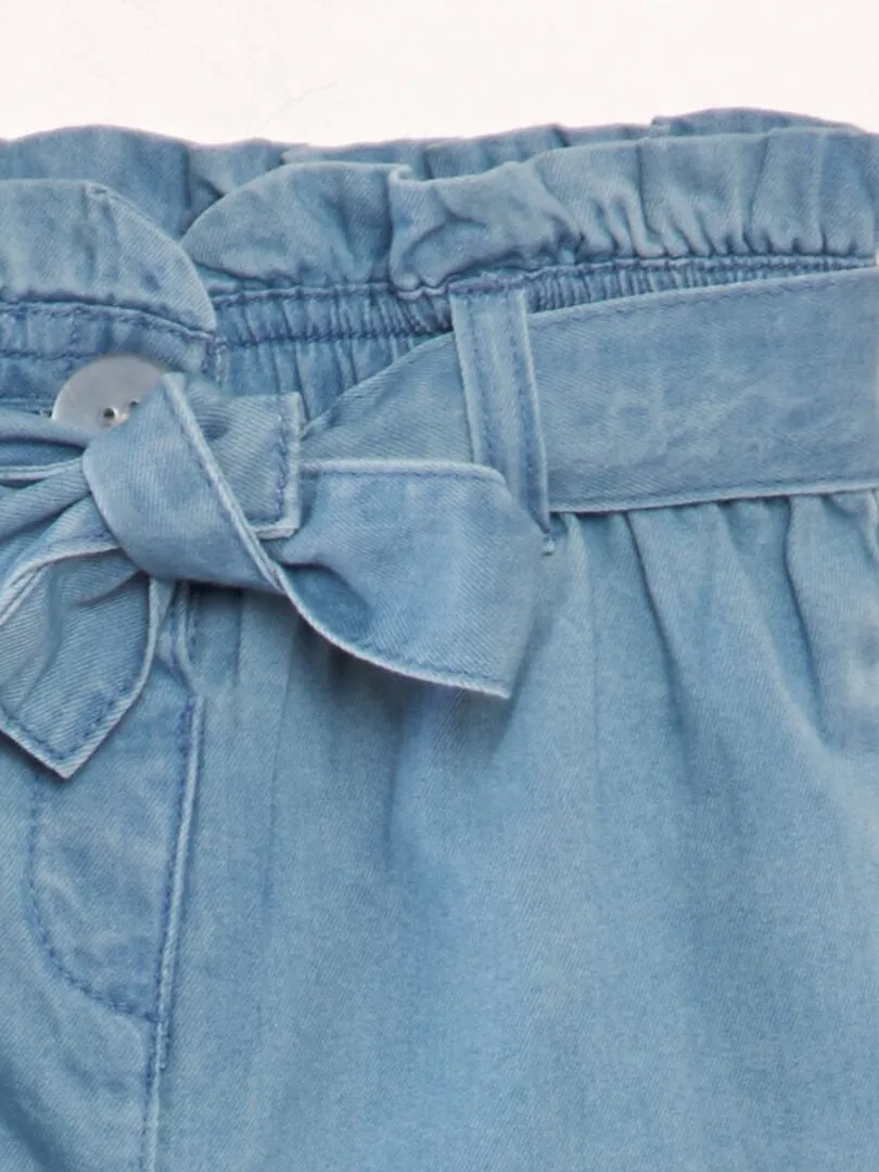 SHORT VAQUERO  AZUL