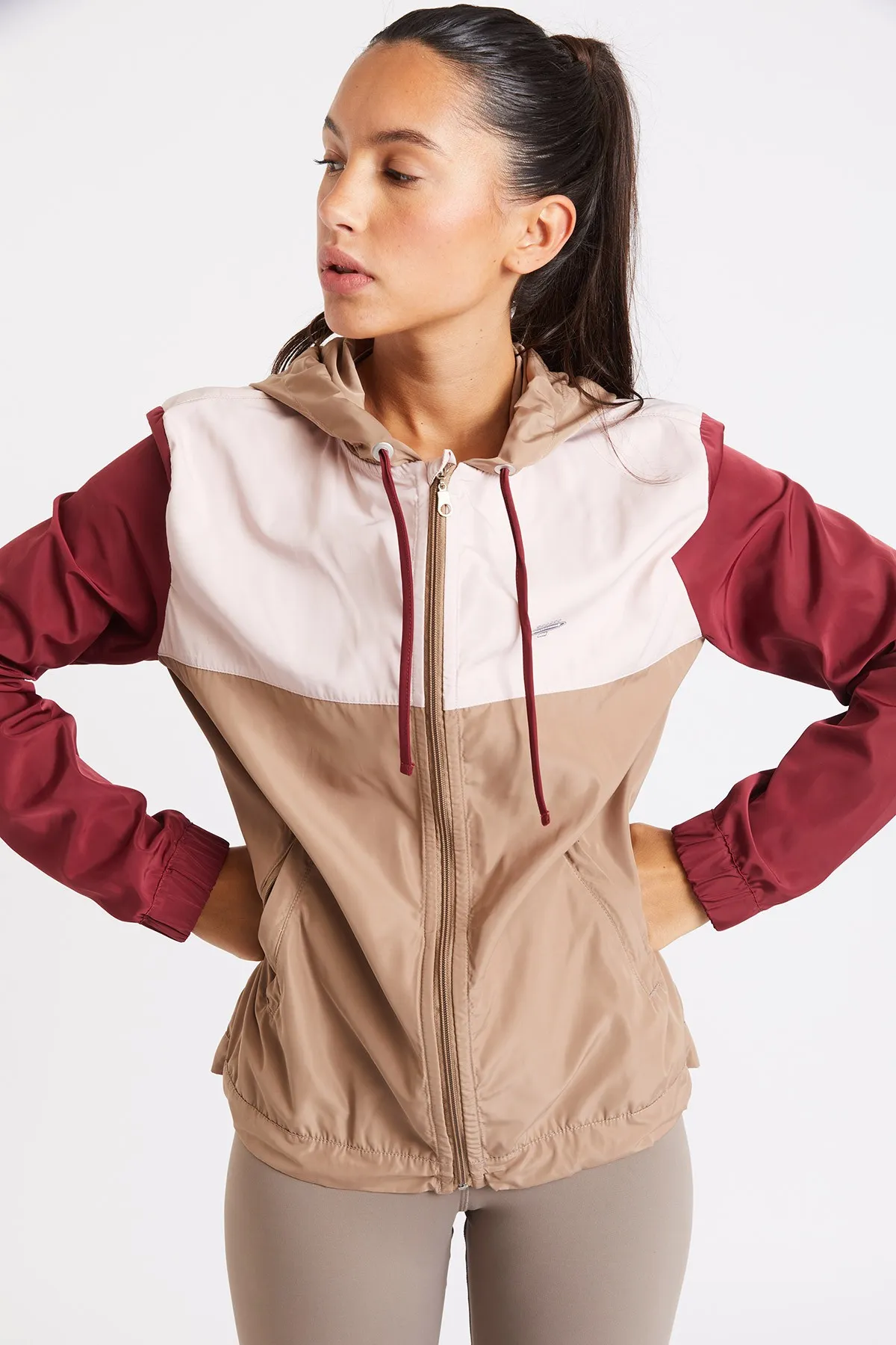 Skip Zooming women's beige windproof running jacket