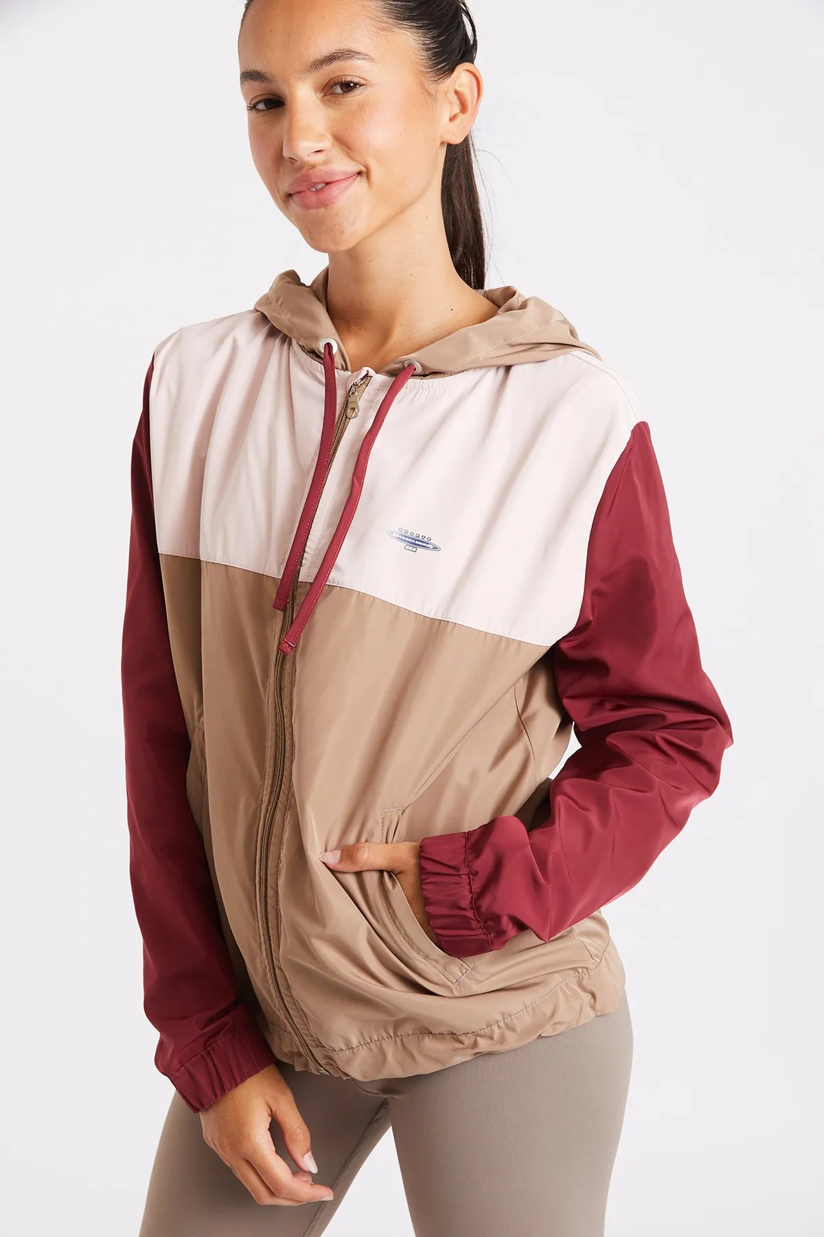 Skip Zooming women's beige windproof running jacket
