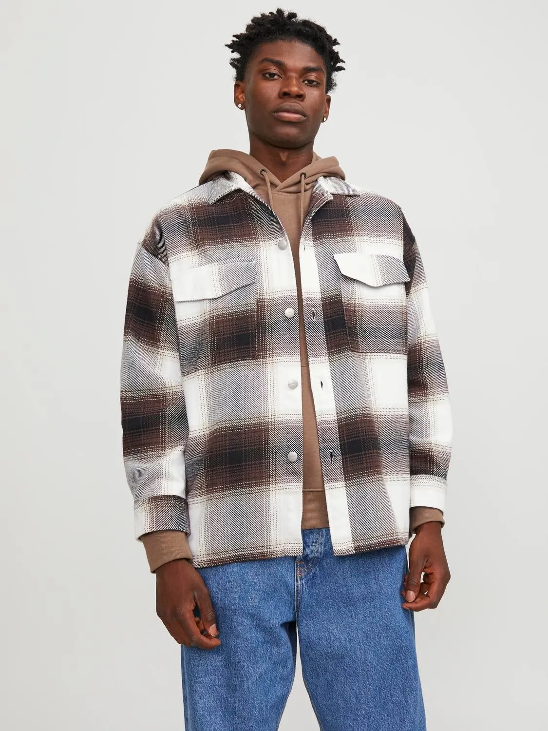 Sobrecamisa Corte wide | Marrón intermedio | Jack & Jones®