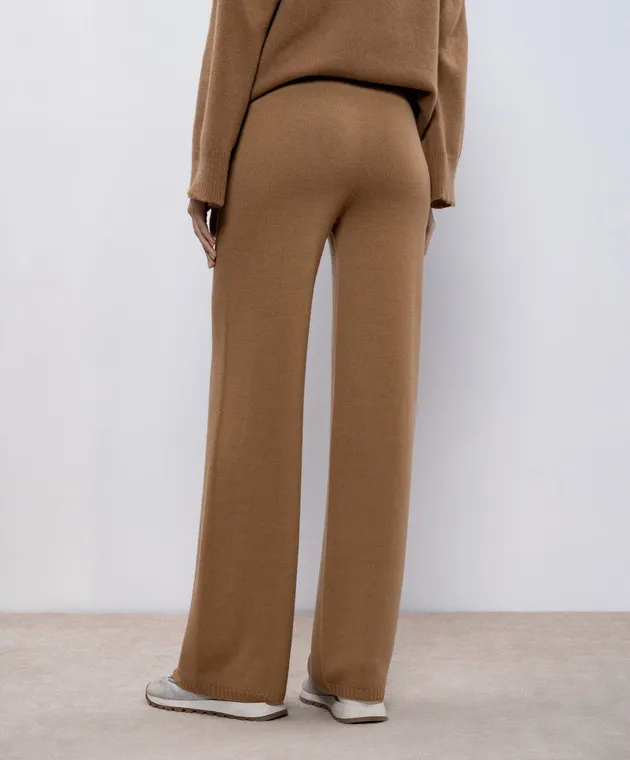 Solotre Brown pants made of wool