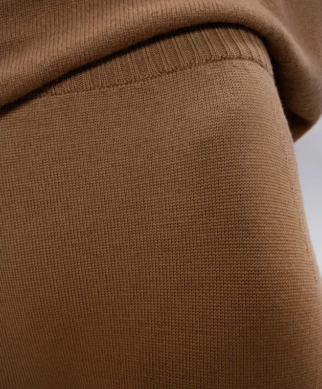 Solotre Brown pants made of wool
