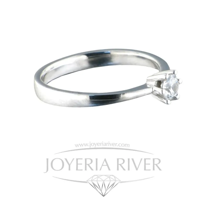 Sortija Oro Blanco y Diamante R463I712