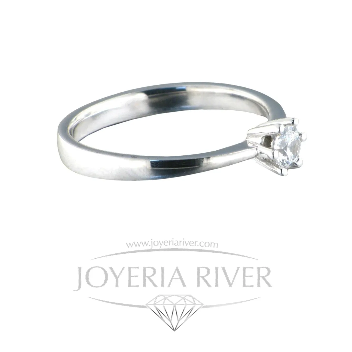 Sortija Oro Blanco y Diamante R463I712